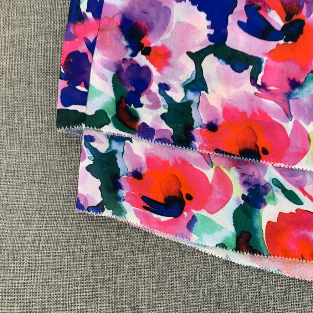 Cremieux Soft Watercolor Floral Blouse Sleeveless Large‎ Double Layered Detail - Picture 2 of 11